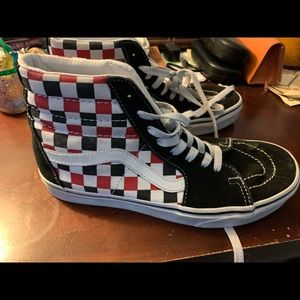 Vans Sk8 Hi Skate Shoes Checkerboard